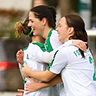 Glücklich und zufrieden: die Frauen des FSV Babelsberg steigen die Regionalliga auf.