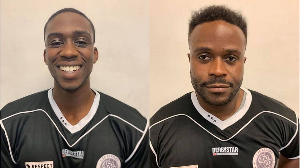 Die Spieler Moussa Seck (li.) und Alves Vuninu Saldanha (r.) werden die Trainerposten des 1. FC Afrsiko übernehmen.