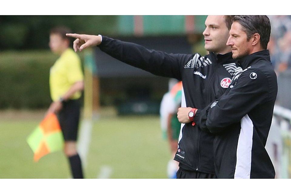 Verstehen sich gut: Trainer Alexander Bugera (rechts) und Christian Stegmaier trainieren die A-Jugend des FCK.
