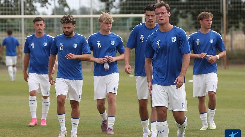 Kenan Aydin (2.v.l./ Nr. 13) hat die U23 des 1. FC Magdeburg verlassen.