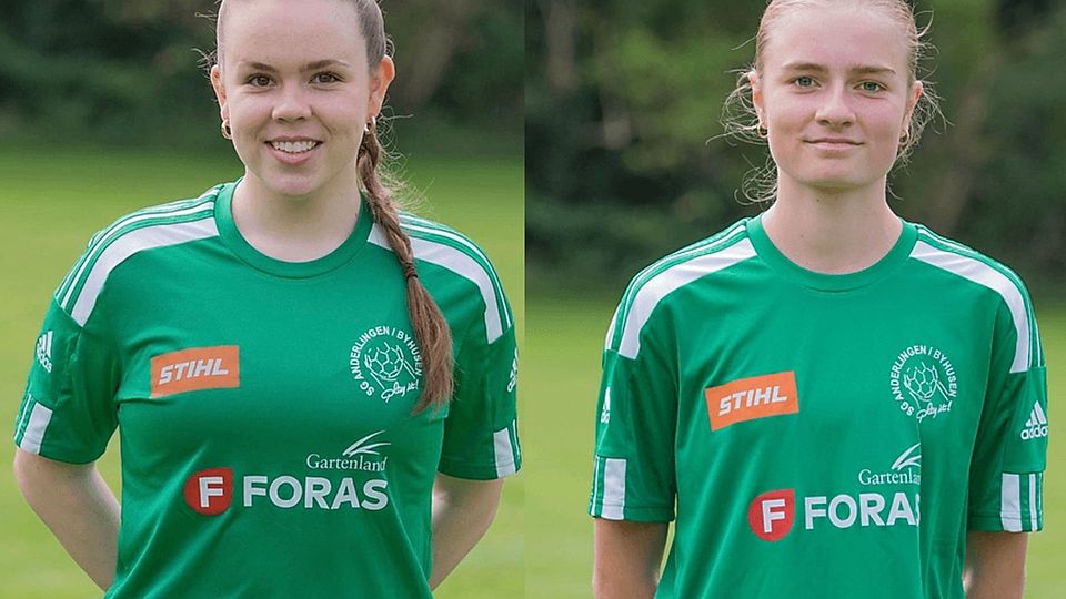 Milena Van-der-Pütten (l.) traf dreifach gegen den VfL Wingst. Marit Postels (r.) hat nach ihrem Doppelpack nun bereits 15 Treffer in der Liga erstellt.