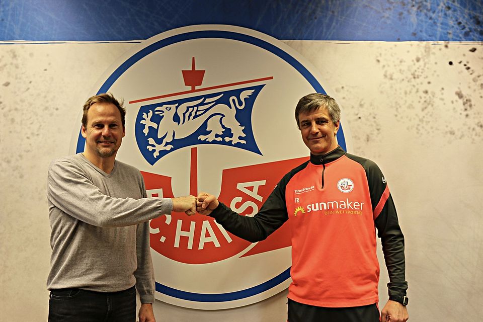 Vorstand Sport Martin Pieckenhagen und Chef-Trainer Jens Härtel 