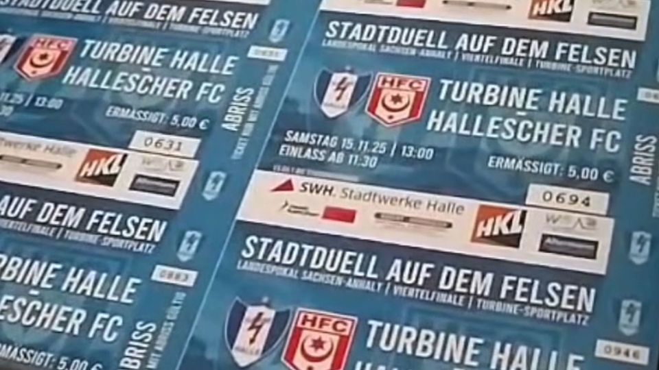 Zahlreich wurden die Tickets gedruckt, wie Turbine Halle auf seinen Social-Media-Kanälen zeigt.