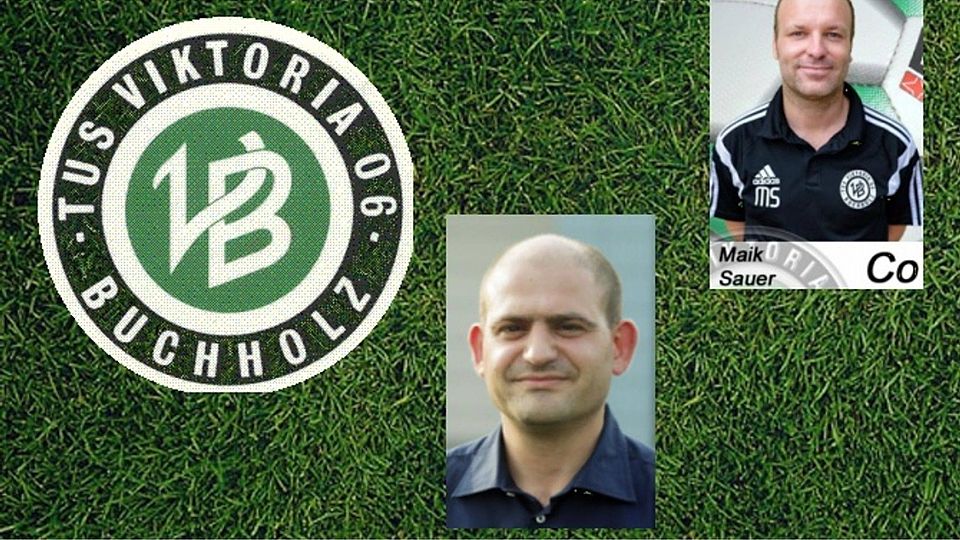 Das neue Trainergespann der Buchholzer: Oben Maik Sauer, unten Giuseppe Altomonte.