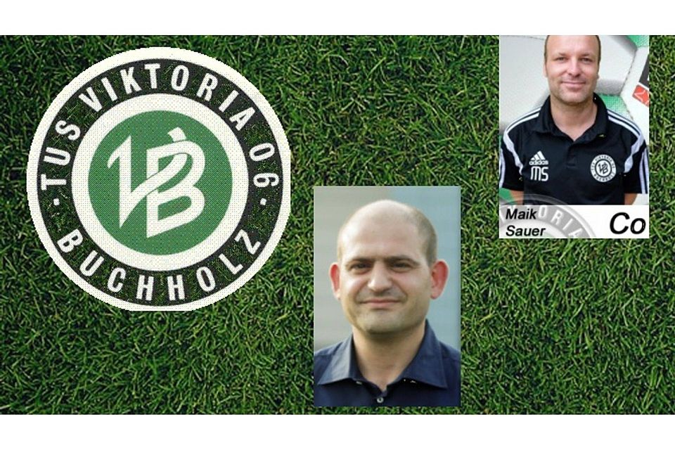Das neue Trainergespann der Buchholzer: Oben Maik Sauer, unten Giuseppe Altomonte.