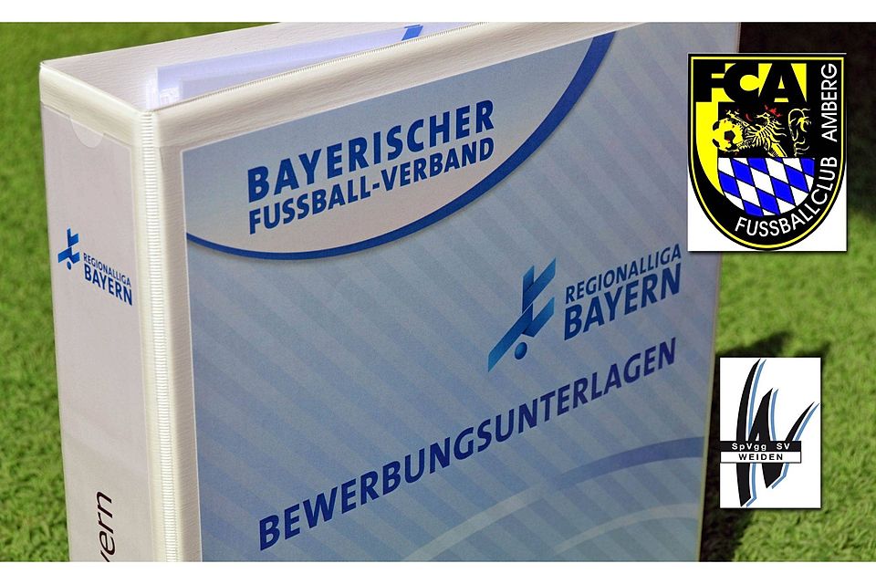 Der FC Amberg hat die Lizenzunterlagen für die Regionalliga eingereicht, die SpVgg SV Weiden nicht. Fotomontage: BFV/lg