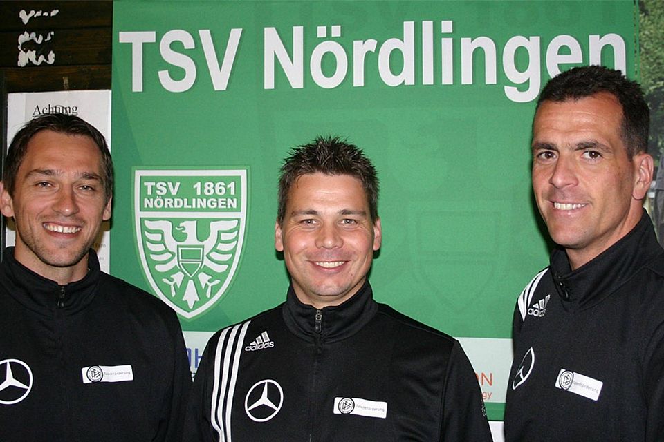 Die neue Abteilungsführung der Fußballer des TSV Nördlingen. Von links: Markus Klaus, Andreas Langer, Andreas Schröter.		Foto: K. Jais