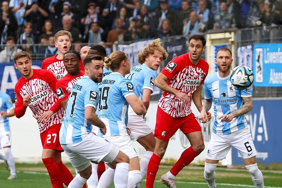 Aus dem Tritt geraten: Beim 0:1 in Freiburg hatten die Blauen aus München-Giesing oft das Nachsehen.