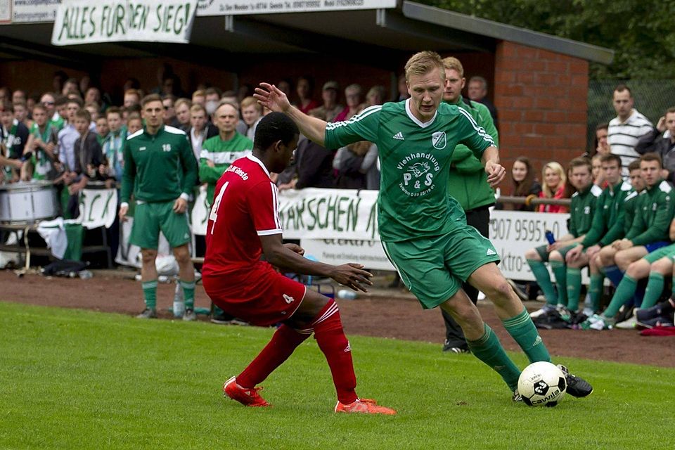 Auf den 12. Mann an der Seite kann der SV Wietmarschen (in grün) auch heute gegen die Sportfreunde Schwefingen zählen. F: Guido Brennecke