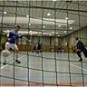 In der Halle geht es auch beim Futsal heiß her.F: Vassili, Vigneron, Iman, Sabin