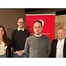 Im Februar 2024 demonstrierten sie noch Einigkeit, mittlerweile gehört niemand auf diesem Bild mehr dem Kreisschiedsrichterausschuss an: (v. l.) Kezia Gross-Rheinhard, Nils Dyck, Moritz Mohr und Michael Dutschmann. (Archivfoto) © Felix Leyendecker