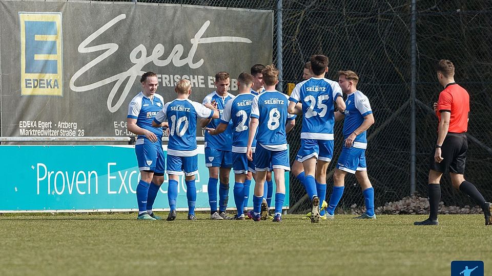 Sechs Mal durfte die Mannschaft der SpVgg Selbitz jubeln.