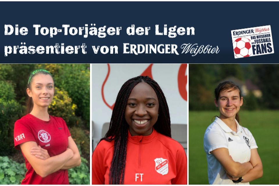Die Top-Torjägerinnen der Frauen Landesliga Süd (v.l.)