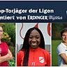 Die Top-Torjägerinnen der Frauen Landesliga Süd (v.l.)