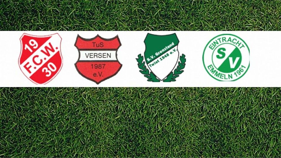 Ein wahnsinnig spannendes Rennen liefern sich der FC Wesuwe III, der TuS Versen, der SV Grenzland Twist III und die Zweite aus Emmeln.