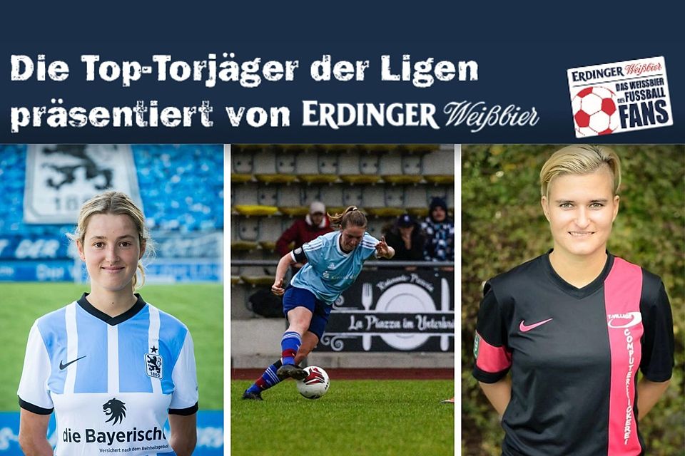 Cheyenne Krieger, Elisabeth Weber und Sabrina Strennberger (v.l.n.r.) zählen zu den besten Torjägerinnen der Frauen A-Klassen Oberbayerns.