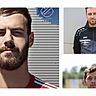 Steven Salentin (l.), Christian Rein (o.r.) und Nico Schumacher wechseln zu TuRa Brüggen. Fotos: Vereine