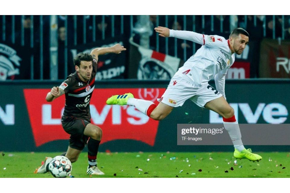 F: Getty Images Berkan Taz (rechts) gab gegen St. Pauli sein Zweitligadebüt