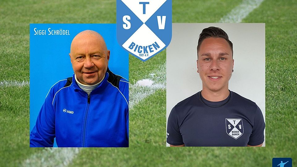  Siggi Schrödel (l.) gibt sein Traineramt nach fünf erfolgreichen Jahren bei den Fußballerinnen des TSV Bicken an Zweitmannschaftscoach Jannik Winkel ab. (© ) 