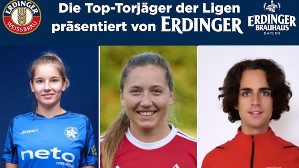 Lena Zaindl (Mittte) und Kira Winter (li.) führen gemeinsam mit Serena Klug (leider noch kein Foto) die Torjägerinnenliste an. Marlene Ritzmann (r.) lauert mit zwölf Toren auf Rang vier.