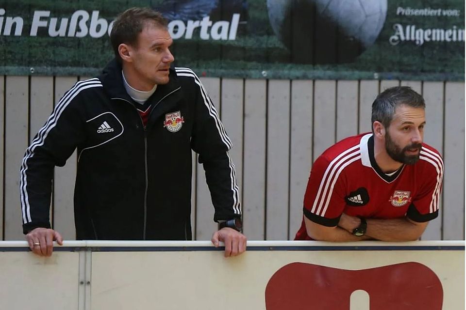 Alex Zickler und Marco Rose, derzeit das Trainerteam bei RB Leipzig.
