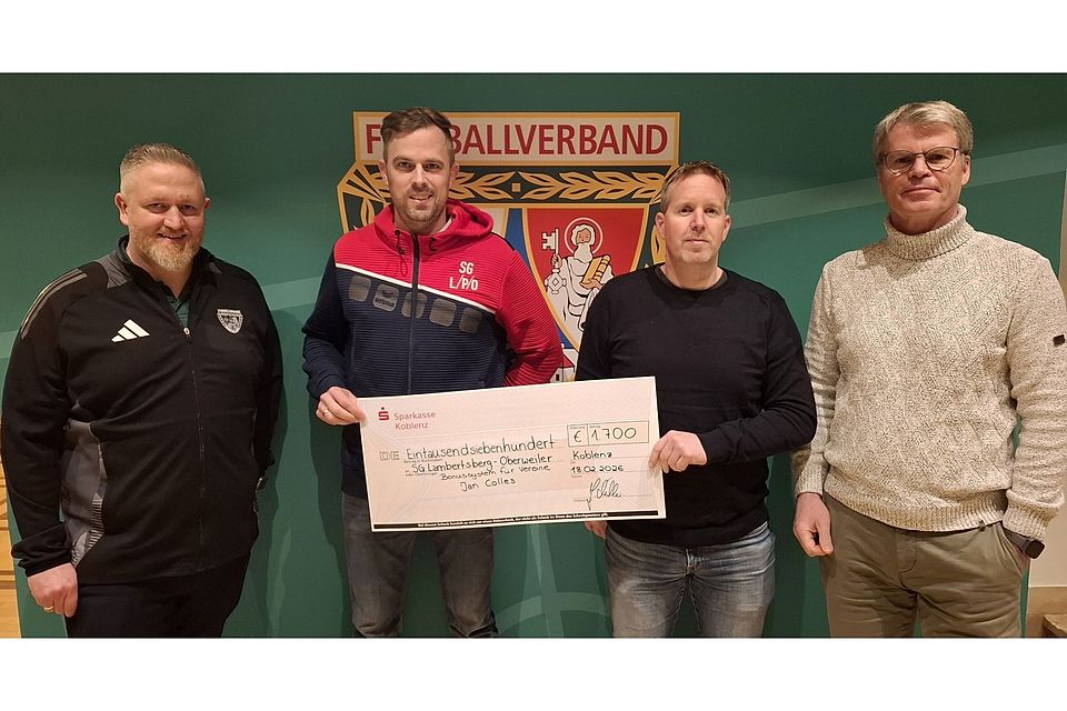 1700 Euro Prämie gab es für den Stammverein von Jan Colles, die SG Lambertsberg.