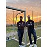 Die beiden Gründer der Lions Soccer Academy: Wormatia-Angreifer Alexander Shehada (rechts) und sein ebenso fußballverrückter Freund Mahmoud Hammoud.