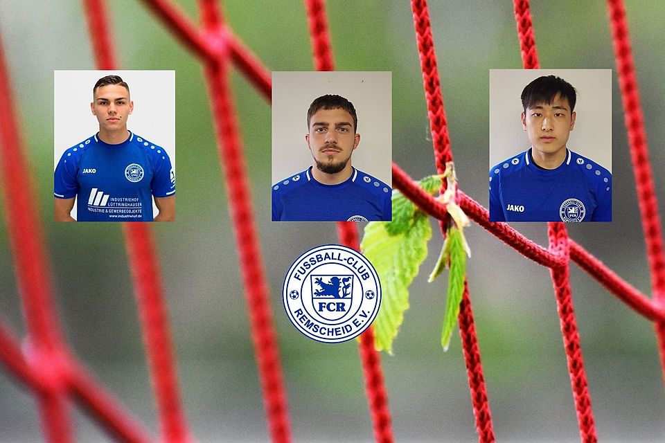 von links: Antonio Angelov, Leon Busch und Ibuki Noguchi bleiben dem FC Remscheid erhalten.