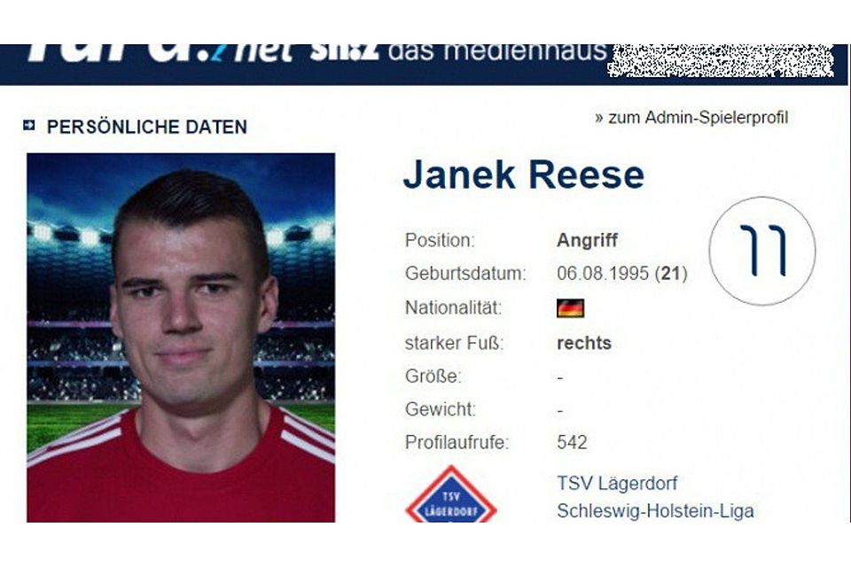 Der "Frühstarter" der SH-Liga: Janek Reese vom TSV Lägerdorf.
