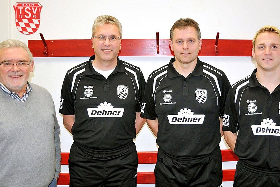 (Von links) Sportlicher Leiter Sepp Meier mit dem Trainer-Team: Co-Trainer Joachim Kessel, Cheftrainer Jürgen Steib und Hospitant Patrick Schäffer.	   F.: Gerd Jung