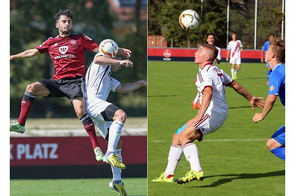 Locker und leicht in die Saison: U19 (rechts) und U21 des 1. FC Nürnberg sind momentan sorgenfrei glücklich. Fotos: Fengler/Zink