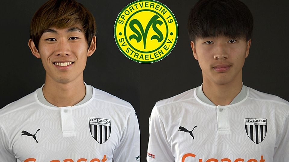 Takumi Yanagisawa (li.) und Kohei Nakano spielen ab sofort für den SV Straelen.