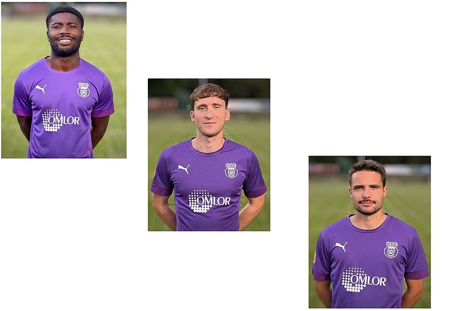 Die drei Torschützen beim 3:1-Sieg der Jägersburger gegen Halberg Brebach auf einen Blick. (von links: Manfred Osei Kwadwo, Mike Scharwath und Jannis Gabler)