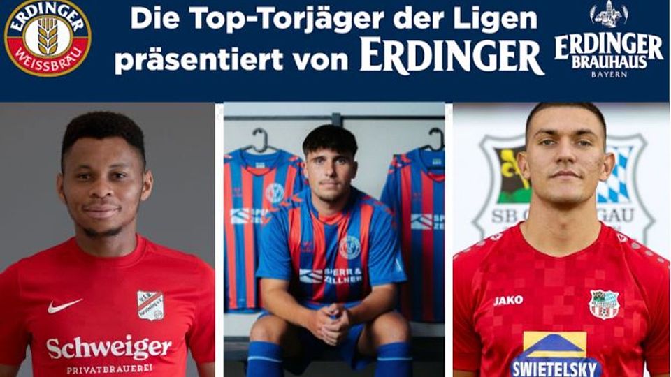 Mike Opara (l.) und Leon Eicher (M.) stehen nach zwei Spieltagen jeweils bei vier Treffern.
