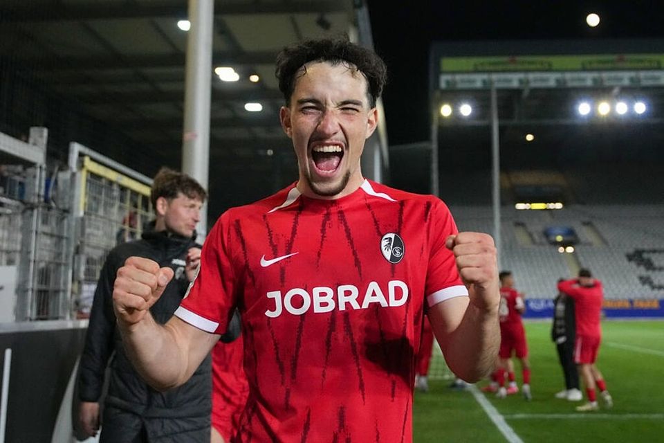 David Schopper erzielte in Trier sein erstes Tor für den SC Freiburg II. 