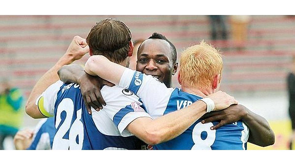 Drei Spieler, 24 Tore: (von links) Nils Laabs, Addy-Waku Menga und Leo Baal sind feste Größen im VfB-Team. Piet Meyer