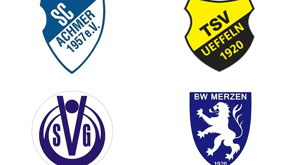Kämpfen um den Klassenerhalt in der Kreisliga A: SC Achmer, TSV Ueffeln, SG Voltlage und BW Merzen.
