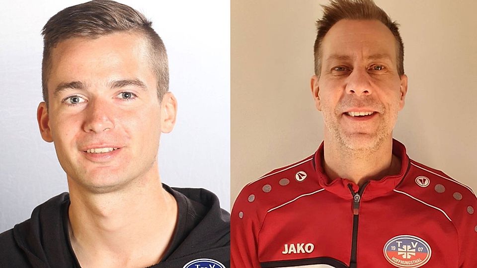 Yannick Beuß (li.) und Markus Schuster trainieren auch in der kommenden Saison den TV Hoffnungsthal II.