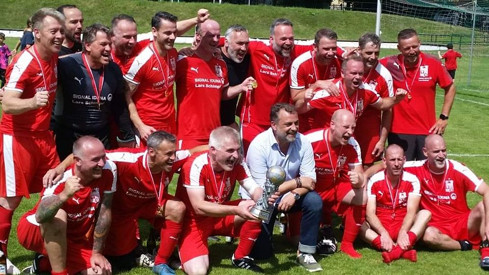 Trotz frühem 0:2 die Ruhe bewahrt und den Titel eingeheimst: Sportfreunde Gera.