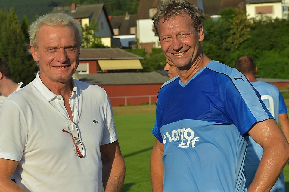 Kommen am Freitag ins Mehlental: Europameister Hans-Peter Briegel (links) und Weltmeister Guido Buchwald (rechts)