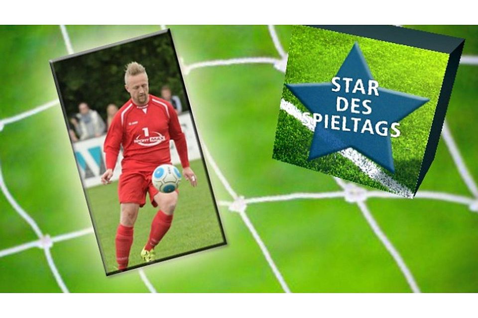 Hier noch im Dress des alten Arbeitgebers SG Birklar am Ball: Claudius Weber! (Foto in Grafik: Wereschinski)