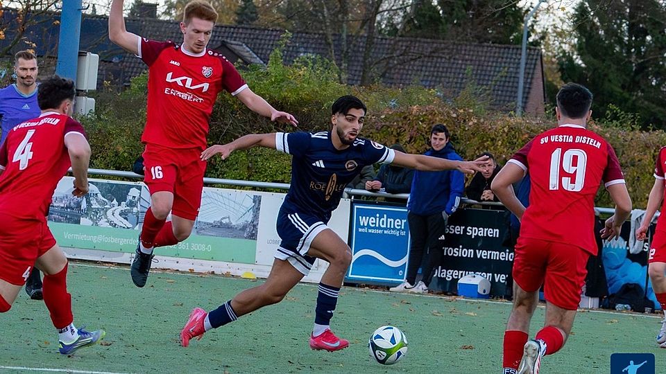 Nach der Vizemeisterschaft im Vorjahr steht Vestia Disteln im zweiten Westfalenliga-Jahr der Vereinsgeschichte nach der Hinrunde im "Niemandsland".