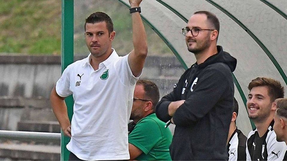 Marcel Groß (l.) und Steffen Schieck gehen ab Sommer in ihre dritte Saison beim FC Zuzenhausen II. F: Lörz