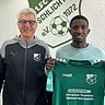 Der 1. FC Schlicht stellt Daouda Barry (rechts) als weiteren Neuzugang vor.
