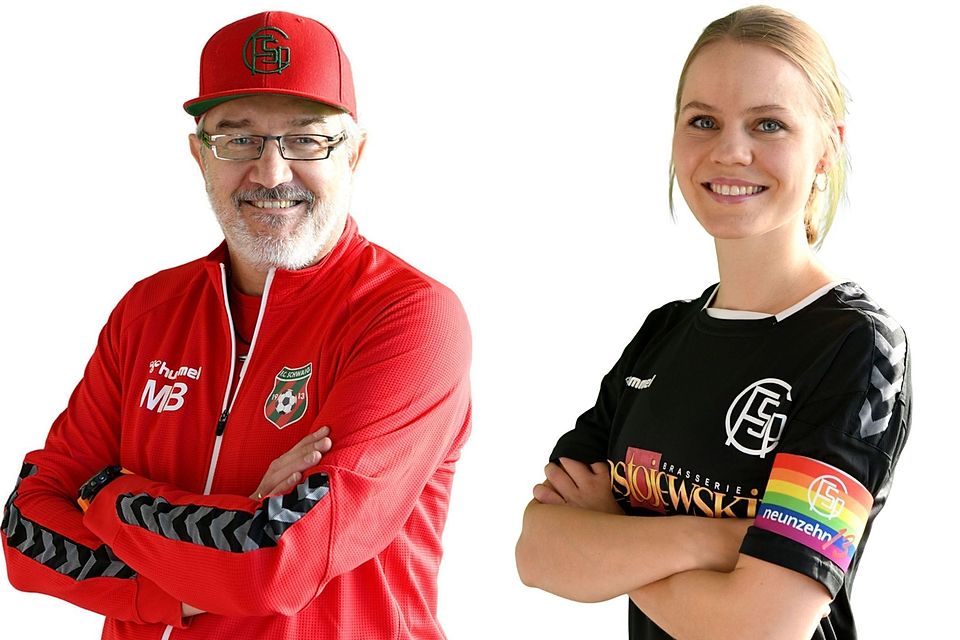Schwaig-Coach Manfred Buchhauser (l.) und seine Kapitänin Christina Lommer (r.) mussten gegen Neubeuern eine klare 0:4-Niederlage hinnehmen.