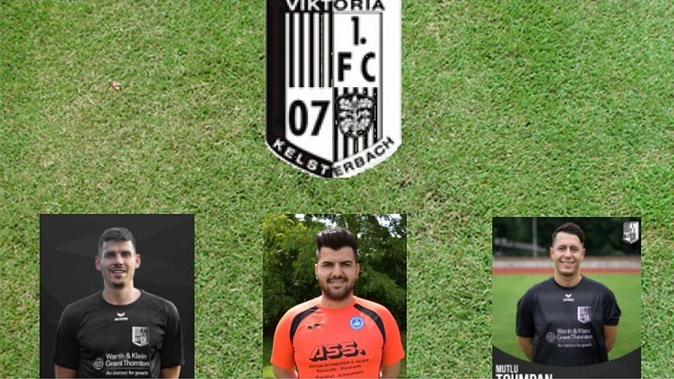 Zu den Neuzugängen der Viktoria gehören Mathias Falk (SV Dudenhofen), Marcel Aksu (Germania Schwanheim II) und der reaktivierte Mutlu Toumpan (von links nach rechts).