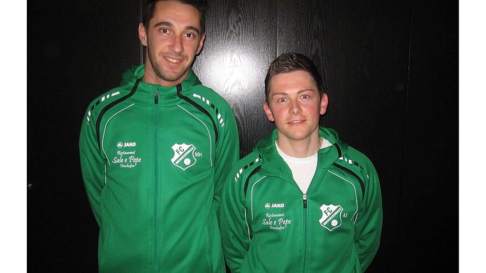 Daniel Ilg (links) und Thomas Saller bilden ab Sommer das neue Spielertrainergespann beim FC Obergessenbach.
