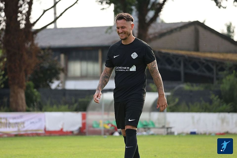 Wollersheim hatte viel Grund zum Lachen. Im Kreispokalfinale verschoss er zuletzt jedoch einen Strafstoß.