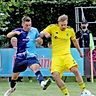 Unverzichtbare Stütze: Wenn der knallharte Verteidiger Florian Langenegger (l.) eingreift, herrscht Stabilität im Spiel des 1. FC Garmisch-Partenkirchen.