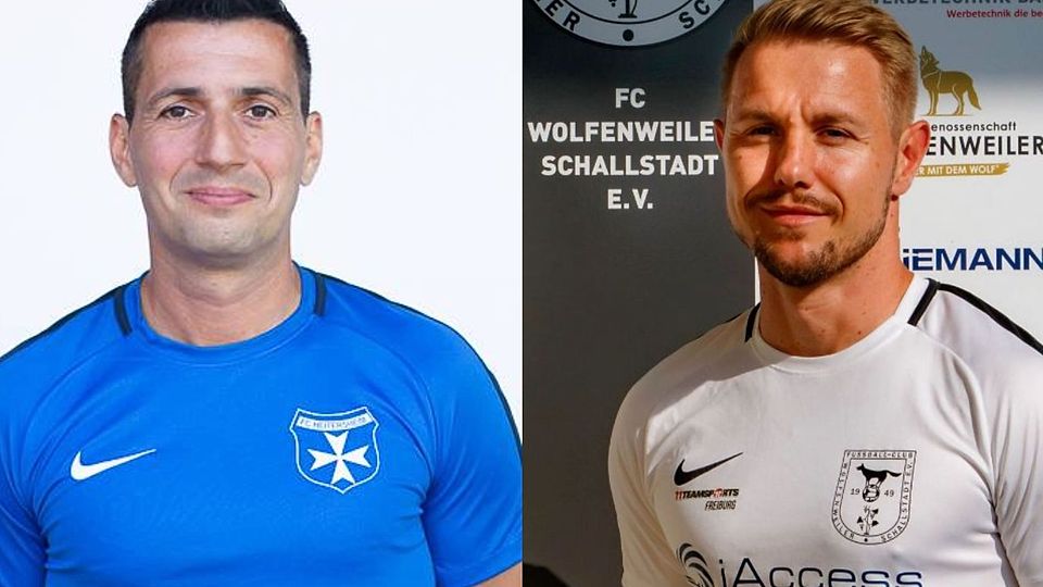 Dylan Bamarni vom FC Heitersheim (links) und Julian Sutter vom FC Wolfenweiler-Schallstadt freuen sich auf das Spitzenspiel.